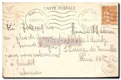 Rennes — Kąt Thabor — Loïc, n° 545 — Rewers