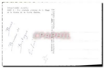St-Lunaire (I.-et-V.) — Vista generale seriale della Spiaggia e la Punta della Guardia Guérin — COMBIER (S.-et-V.) 'CIM' — n° 30927 A — Verso