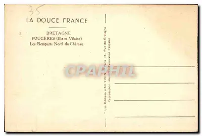 Fougères — Los Muros del Norte del Castillo — Yvon — Reverso