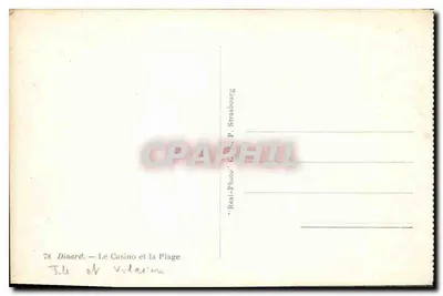 Dinard — Kasyno i plaża — Real-Photo, P. Straubourg — Rewers