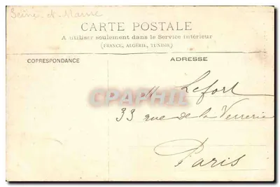 Montereau — Interior da Igreja — Louis Castéra, Editor, N°11 — Verso