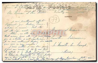 Melun — Most starego zamku — wydawca nieznany, nr serii 40 — Rewers