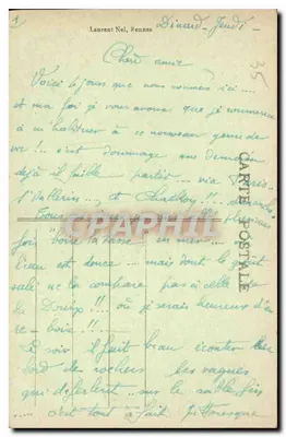 Kust van de Esmeraald — Studie van de Kliffen — DINARD-St-ÉNOGAT — Achterkant