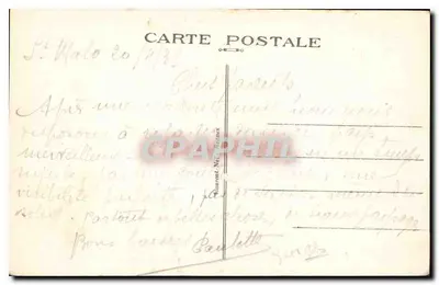 Brzeg Emeraude — Cancale — Wielka Rzeka i Wyspa Landes — wydawca nieznany, numer seryjny nie widoczny — Rewers