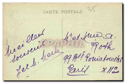 Costa de Émeraude — Dinard-la-Vicomté, O Caminho de Ronde, St Servan-sur-Mer — editor desconhecido, número de série não visível — Verso