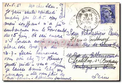Kościół w Billancourt — widok fasady i dzwonnicy — Photo-A. Donias - Reininges — Rewers