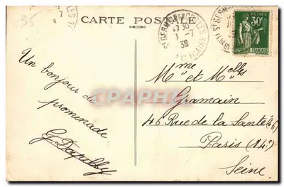Saint-Germain-en-Cogles (1.-et-V.) — A Gruta — Editor não visível, n° de série 3 — Verso