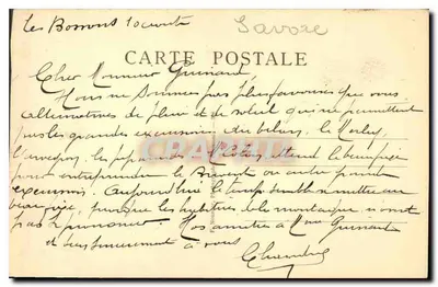 Chamonix — Morze lodowe widziane z La Flégère — Fotografia Monnier — Rewers