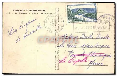 Galeria das Batalhas — Versailles — Éditions d'Art Guy, n° 0115 — Verso