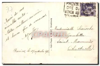 Provins — La Tour César — C.A.P. n°6 — Reverso