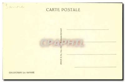 Chamonix — Ogólny widok i Mont-Blanc — Braun & Cie, Wydawca Dornach — Rewers