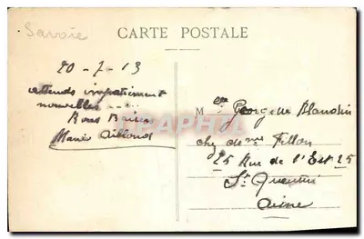 Lago de ANNECY — O Castelo de Menthon-Saint-Bernard — A. Gardel, Annecy, n°157 — Verso