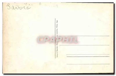 Entornos de Aix-les-Bains — Lago del Bourget, la Abadía de Hautecombe — Editor Lay et Nourdin, París — Reverso