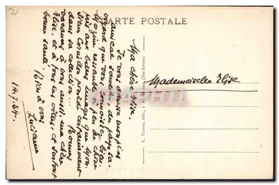 O Mont-Blanc visto de Morzine — editor L. Fauras, n°74 — Verso