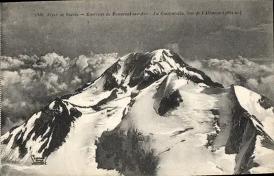 Alpes da Saboia — Regiões de Bonneval-sur-Arc — A Ciamarella vista do Albaron (3662 m.) — Editor L. Sourny