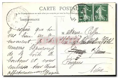 Parc de Versailles — La Nymphe à la Coquille — Mme Moreau, édit., Versailles — Verso