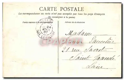 Dinard - La Malouine — widok domów na skałach, wydawca A.G., n° 302 — Rewers