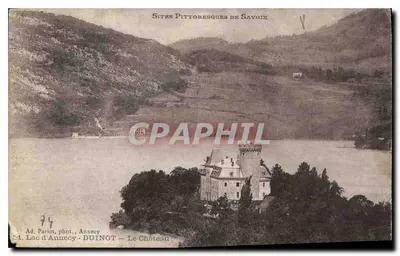 Lago d'Annecy — O Castelo — Sítios Pitorescos da Saboia — Ad. Pariot, fot. Annecy — n° 79