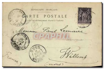 Brides-les-Bains e Glaciares da Vanoise — Imp. F. Ducloz, Moitiers, N°58 — Verso