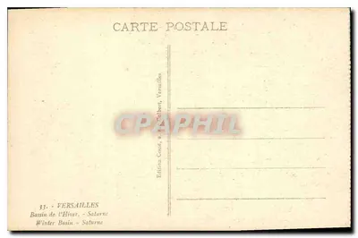 Basen Zimowy - Saturn - Versailles — Wydawnictwo Cassé, e. rue Colbert, Versailles — Rewers