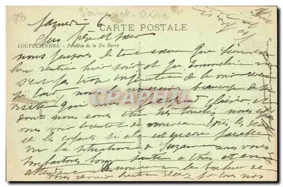 Louveciennes — Pavilhão da Du Barry — editor F. DAVAIL, n°76 — Verso