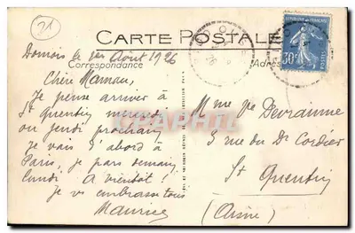 Dijon — Portal Kościoła Najświętszej Panny Maryi — wydawca ND, n° 83 — Rewers