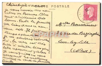 Beaune — A Subprefeitura — D. D. n° 52 — Verso