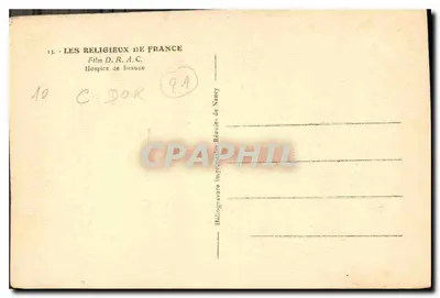 Hospício de Beaune — Os Religiosos da França — Héliogravure Imprensa República de Nancy — Verso