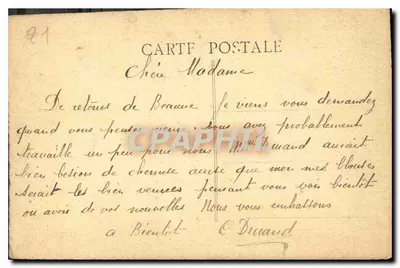 Montaña de BEAUNE — Las Rocas de Rochetain — editor no visible — Reverso