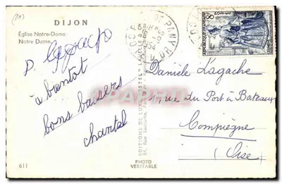Kościół Najświętszej Maryi Panny — Dijon — Éditions de Luxe Estel — Rewers