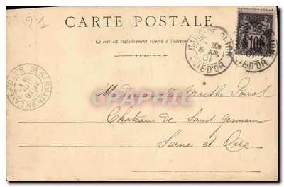 Dijon - Kapel van Sint Anna — uitzicht op de kapel met koepel en versierde hek — uitgegeven door de Maatschappij van Ansichtkaarten van Dijon, nr. 10 — Achterkant