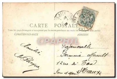 Dijon — Wodospad na placu Darcy — Aubert édit 10 rue de la Liberté Dijon — Rewers