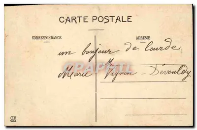 Lourdes — Widok z góry na bazylikę — Fototypia Labouche frères Toulouse 815 bis — Rewers