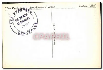 Wodospad Garet — Bagnères-de-Bigorre — Wydawnictwo 'Alix' — Rewers