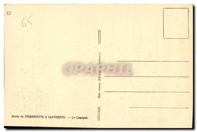 Trasa z Pierrefitte do Cauterets — Le Limaçon — Wydawca: Blac bracia, Bordeaux — Rewers
