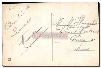 Lourdes — Bazylika i Pic du Jer — Les Hautes-Pyrénées, wydawca Lourdes, nr 828 — Rewers