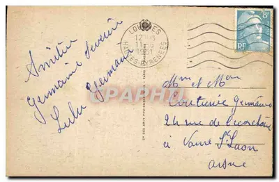 Lourdes — La Basilique et les Pyrénées — Cº des Arts Finis Mécaniques, n° 189 — Rewers