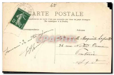 Pyrénées — Wycieczka na Jezioro Niebieskie, Wodospad Magenta, Dolina Lesponge — Wydawca nieznany, n° 493 — Rewers