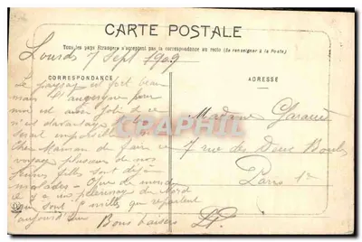 Lourdes - Grota i Bazylika — Fototypia Labouche Frères, Toulouse, n°819 — Rewers