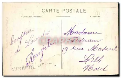Lourdes - A Virgem Sauvonnée — Sireygeol, editor, Lourdes, n°19 — Verso