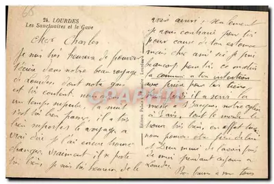 Os Santuários e o Gave — Lourdes — Edição Palais du Rosaire Lourdes — Verso