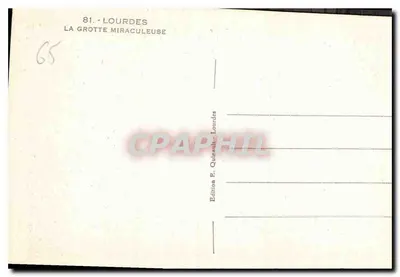 Lourdes — Grotta Cudowna — Wydawnictwo F. Quinaut-Lourdes — Rewers