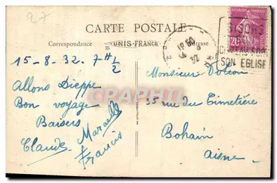 Gisors (Eure) — Wieża i Drzwi Champs — J. Bourgeix, wyd., Gisors, nr 109 — Rewers