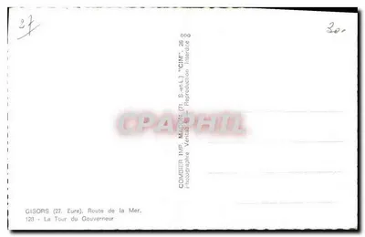 Gisors (27. Eure) — A Torre do Governador — Combier Imp. (71. S.-et-L.) — Verso