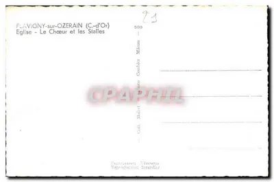 Flavigny-sur-Ozerain — Katedra — Ołtarz i Stale — Fotografia Maitret & Mâcon — Rewers