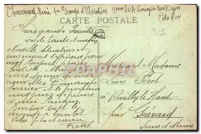 Dijon - Plac Trzydziestego Października — Wzniesiony Pomnik Pamięci Wojowników 1870-71 — wydawca nie widoczny — Rewers