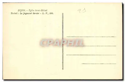 Dijon - Katedra św. Michała — Portal Ostatecznego Sądu — L. V., wyd. — Rewers