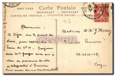 Cozinhas dos Duques da Borgonha — Castelo de Dijon — ND Fot. n°151 — Verso