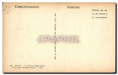 Dijon — Igreja de Nossa Senhora e fonte — Verso