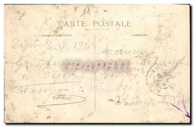 Dijon — Plac Darcy — Fontanna "Jeunccsses" i Statua Rude — Rewers